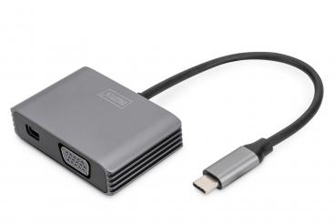 USB Typ-C™ 4K 2in1 Mini DisplayPort + VGA Grafik-Adapter 