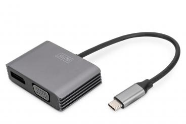 USB Typ-C™ 4K 2in1 DisplayPort + VGA Grafik-Adapter 