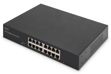 16-Port Gigabit Switch, 19 Zoll, Unmanaged 